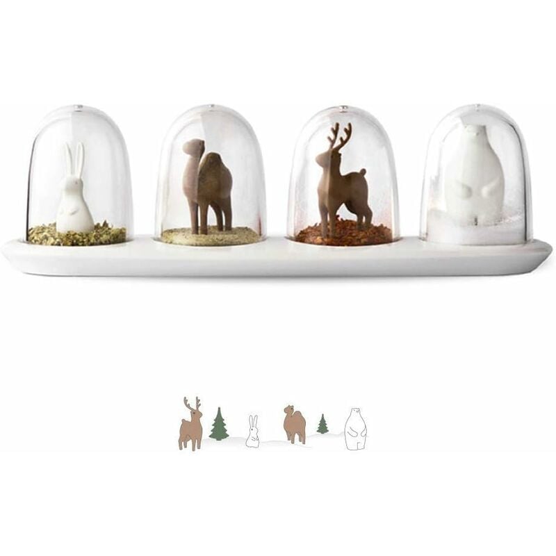 Fei Yu - Salière et poivrière, ensemble de shaker d'assaisonnement, modèle animal