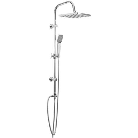 IDRALITE Saliscendi per Doccia in Acciaio Regolabile Doccione e Doccetta Square Metaform