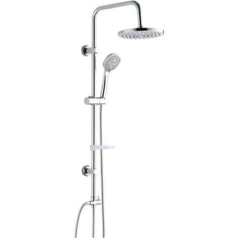 Saliscendi Asta con con Soffione Ø 20 cm in Acciaio Tonda 332