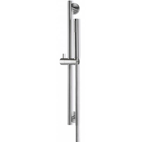 Saliscendi Asta con Doccetta in Acciaio Inox Satinato Nilo