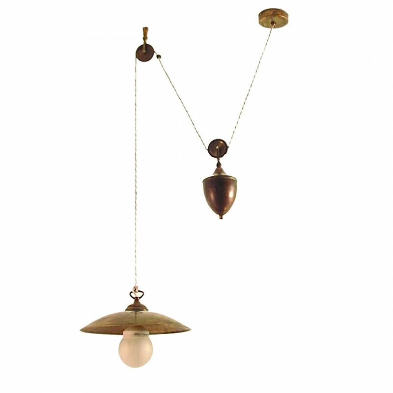 Image of Saliscendi rustico lampadari bartalini elisali 30 lampada soffitto ottone e27 led