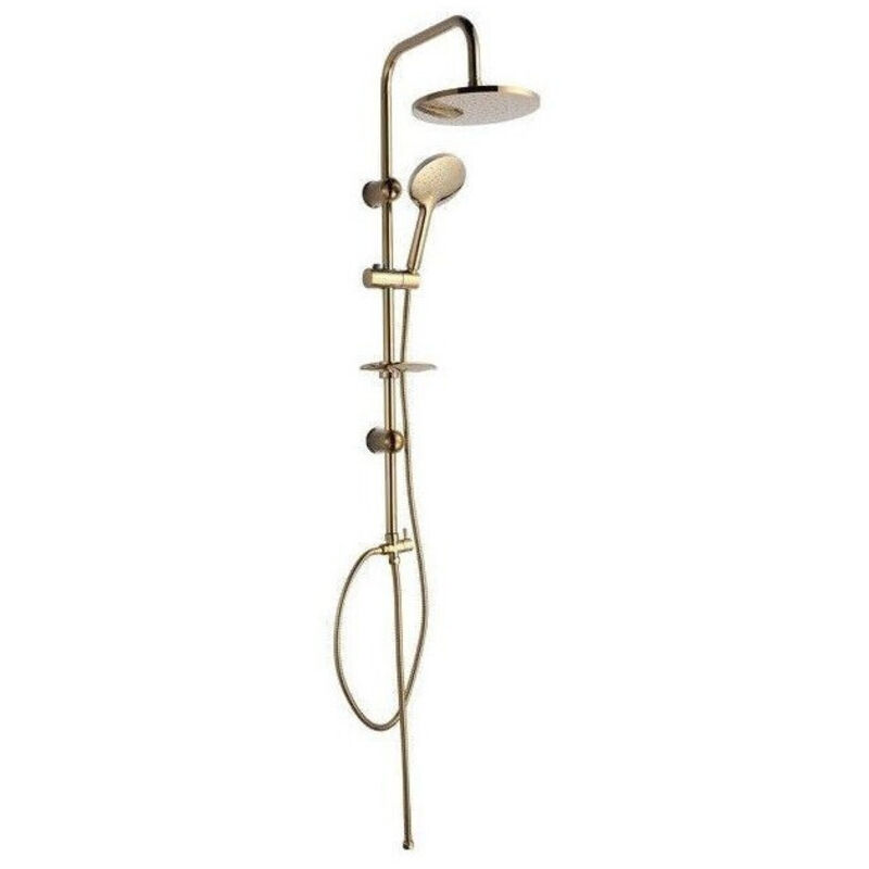 Saliscendi Bagno Colonna Doccia Miscelatore Oro Soffione Rotondo Doccetta 87306
