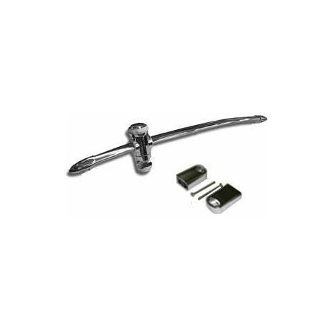 Saliscendi curvo con corsoio per cabine doccia Novellini SALISHKC6-K | Cromo