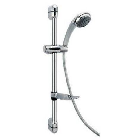 SALISCENDI DOCCETTA 3 GETTI JET - ABS CROMATO TUBO MM 25 + FLEX CM 150 + D.MM 80 - 1 pezzo