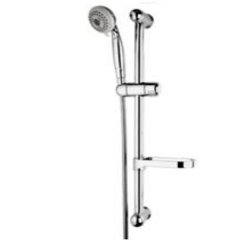 SALISCENDI PER DOCCIA CON SOFFIONE A 3 GETTI - LUNGHEZZA FLESSIBILE 150CM - CROMATO
