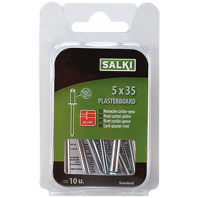 

SALKI 0395035 - Remaches para carton yeso AL/AC 5 x 35 mm - flor