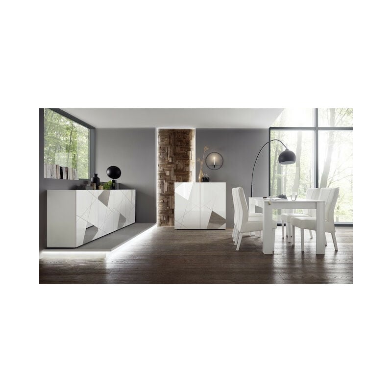 Salle à manger vittoria blanc laqué - avec