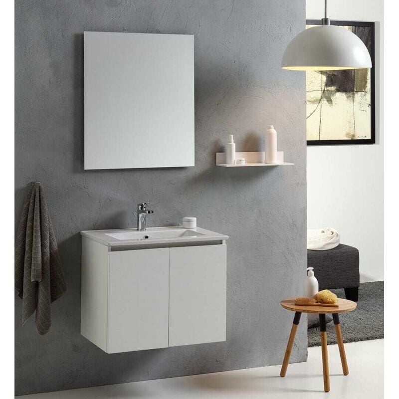 Salle De Bain 60 Cm Portes Avec Modèle Blanc Victoire Forest