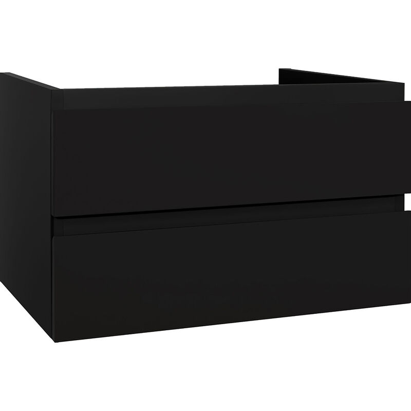 Creavit Sally Badezimmer Unterschrank 100 Cm Schwarz Matt