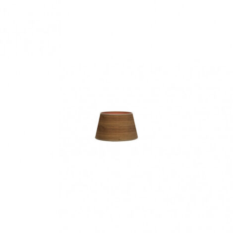Salma Klemmlampenschirm aus dunklem Holz 10dx8dx8h Offen konisch