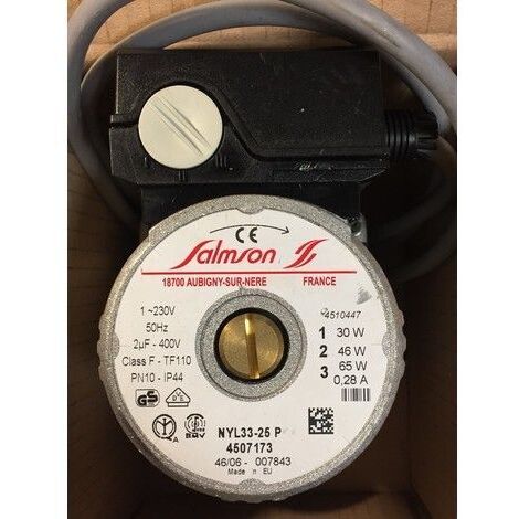 Salmson – Circulateur domestique 25 m³/h – Pression max 6 bars – Température jusqu'à 90°C – Filetage plomberie 1" – Entraxe 180mm - NYL33-25P