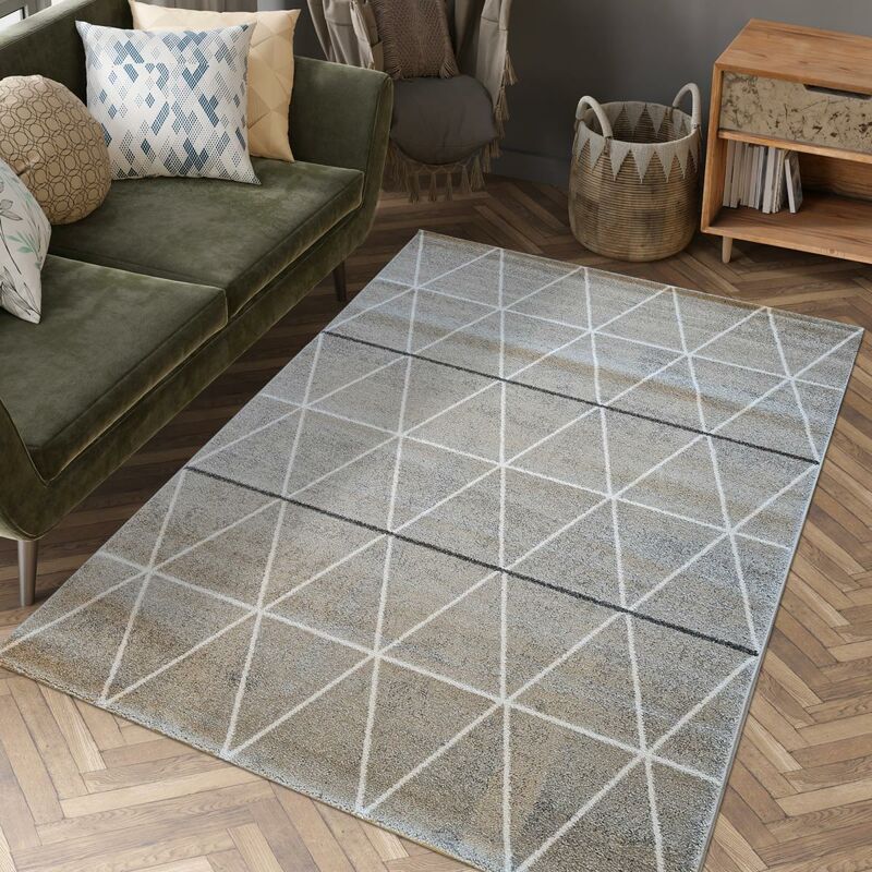 

Alfombra de diseño de leysan en polipropileno gris - Gris