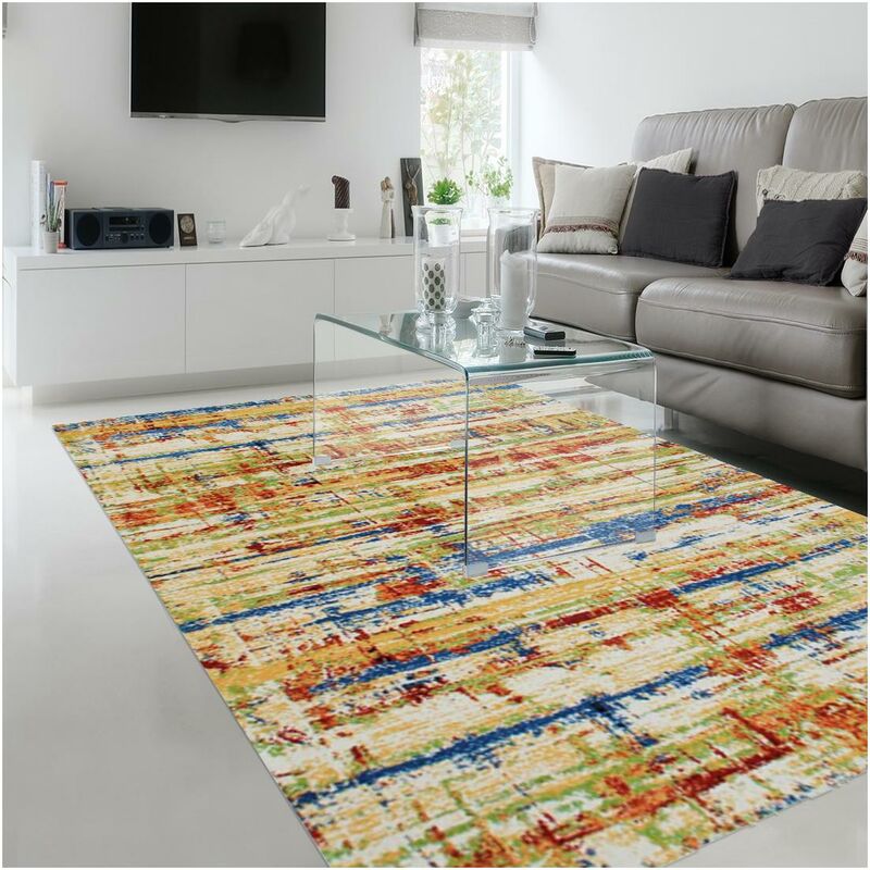 

Salón Mat Nivalia Alfombra Sala de estar o dormitorio en Multicolore - Unamourdetapis