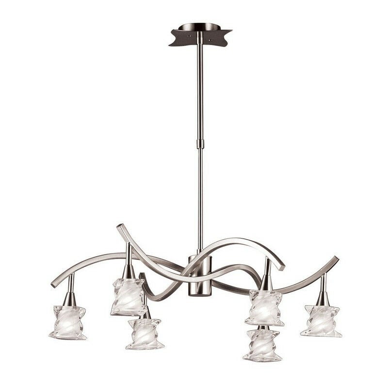 Inspired Mantra Salomon Telescopic Lamp 6 Light G9, Satin Nickel