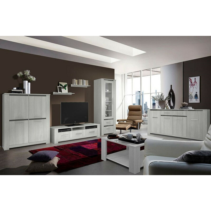 Azura Home Design – Salon complet JORK gris cérusé – Ensemble de meubles de salon – Mélaminé haute densité 16mm – Dimensions meuble TV 170x45x43cm Azura Home Design – Salon complet JORK gris cérusé – Ensemble de meubles de salon – Mélaminé haute densité 16mm – Dimensions meuble TV 170x45x43cm