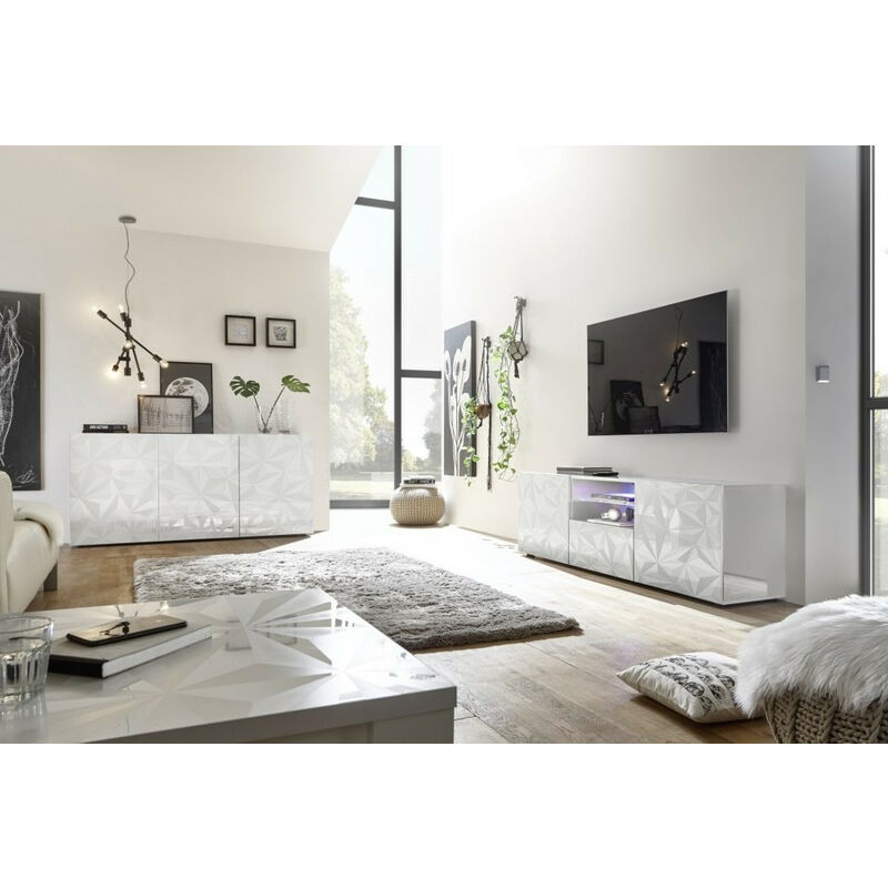 Salon complet Luther 3 éléments blanc