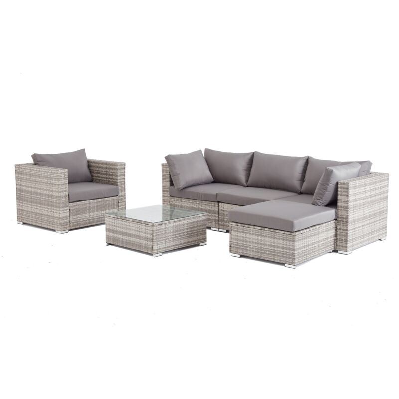 Peana salon jardin bas résine gris