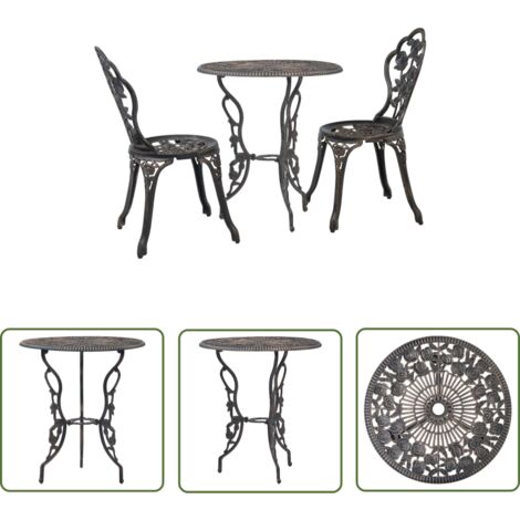 Salon de bistro 3 pcs Aluminium coulé
