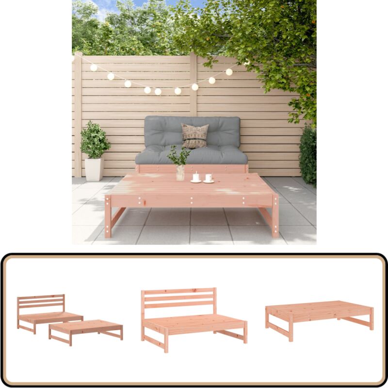 Salon de jardin 2 pcs bois massif douglas - Salon De Jardin - Mobilier De Jardin - Ensemble Salon - Meuble De Jardin - Bois Massif