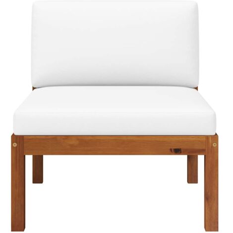 Salon de jardin 2 pcs Contemporain, Ensemble repas de jardin, avec coussins Bois d'acacia solide OIB9845E