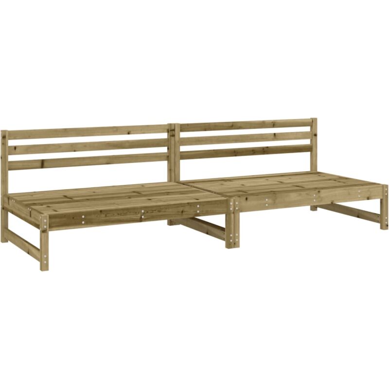 Vidaxl - Canapés centraux de jardin 2 pcs 120x80 cm bois de pin imprégné