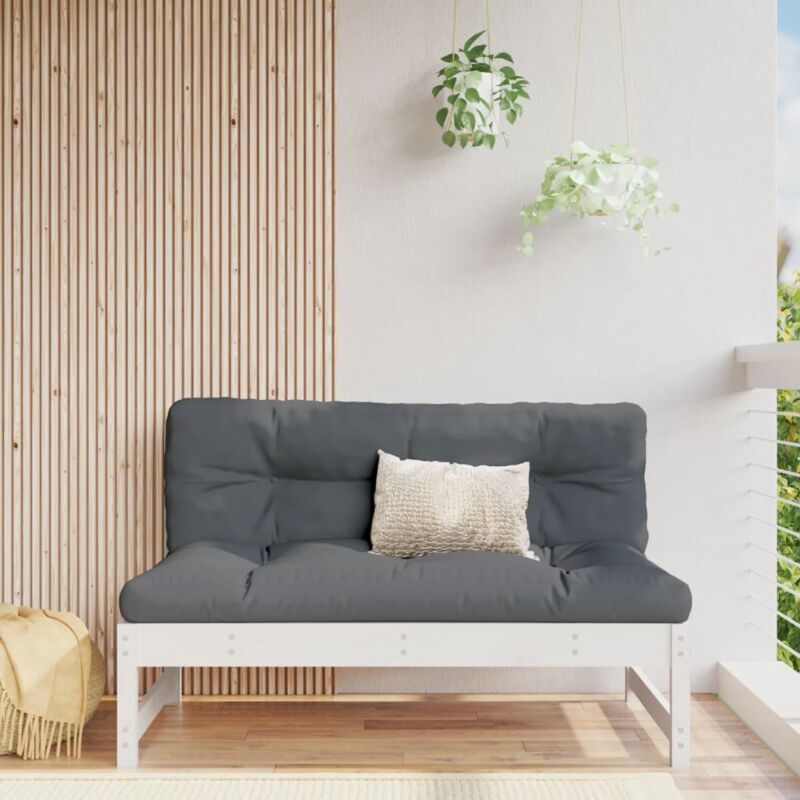 Vidaxl - Canapé central de jardin blanc 120x80 cm bois de pin massif