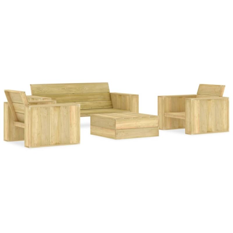 Vidaxl - Salon de jardin 4 pcs Bois de pin imprégné