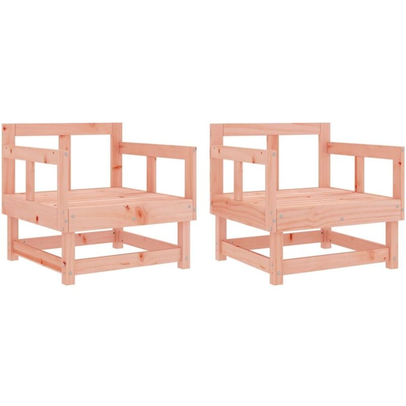 Chaises de jardin lot de 2 cm bois massif douglas vidaXL