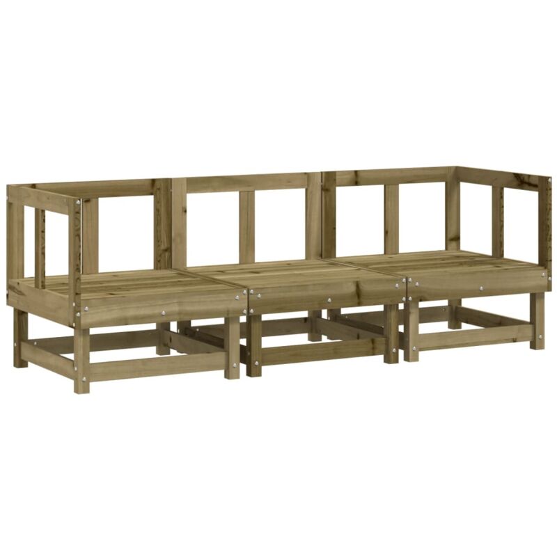 Salon de jardin 3 pcs bois de pin imprégné - Vidaxl