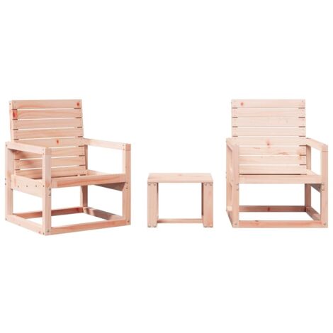 Salon de jardin 3 pcs，Mobilier de jardin bois massif douglas CFW71016