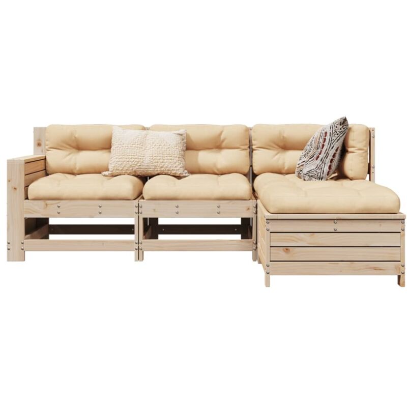 Vidaxl - Salon de jardin 4 pcs bois massif de pin