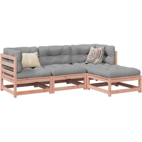 Salon de jardin 4 pcs bois massif sapin de douglas