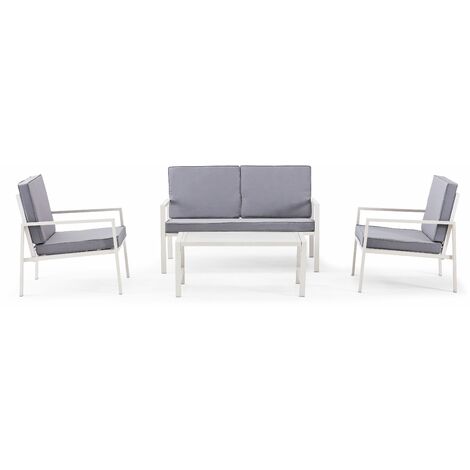 Salon de jardin 4 places en aluminium