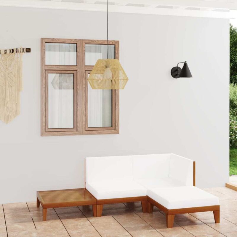 Vidaxl - Salon de jardin 4 pcs avec coussins Bois d'acacia solide