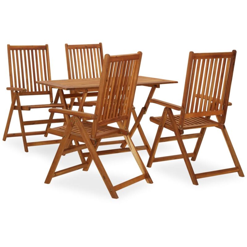 Salon de jardin 5 pcs Bois d'acacia massif