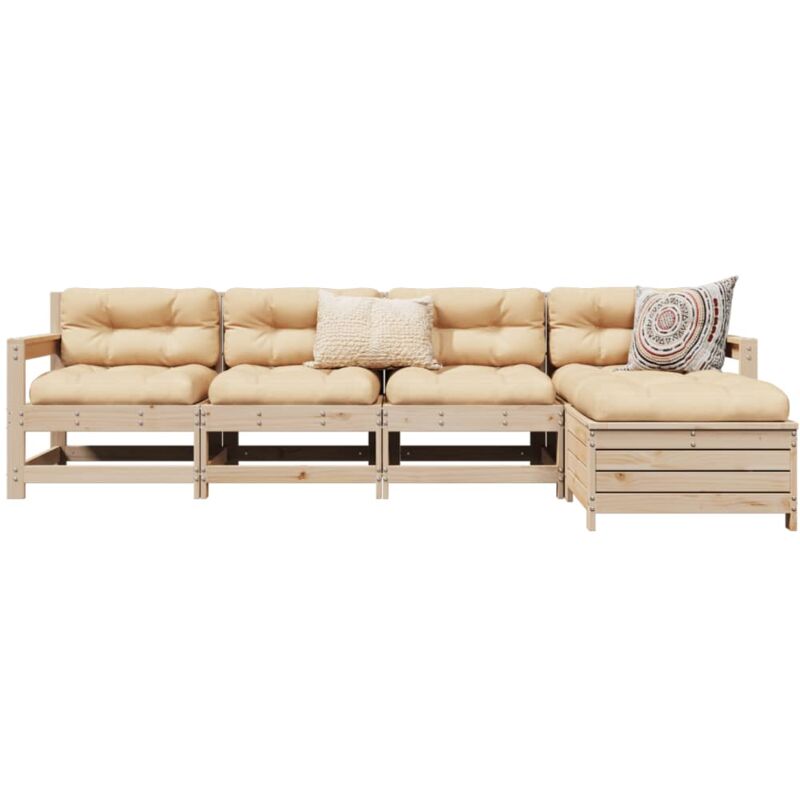 Vidaxl - Salon de jardin 5 pcs bois de pin massif