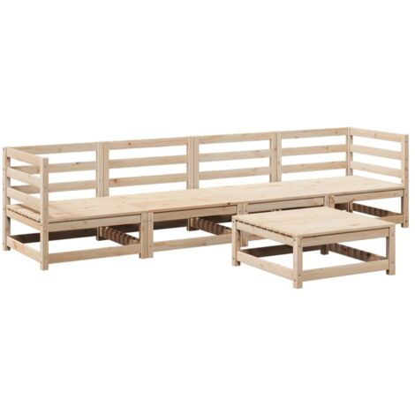 Salon de jardin 5 pcs bois de pin massif vidaXL