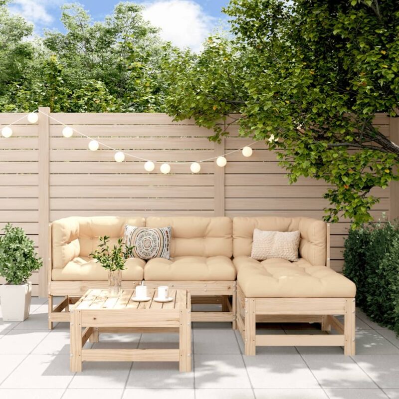 Vidaxl - Salon de jardin 5 pcs bois massif de pin