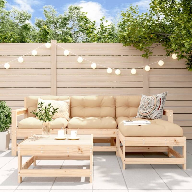 Vidaxl - Salon de jardin 5 pcs bois massif de pin