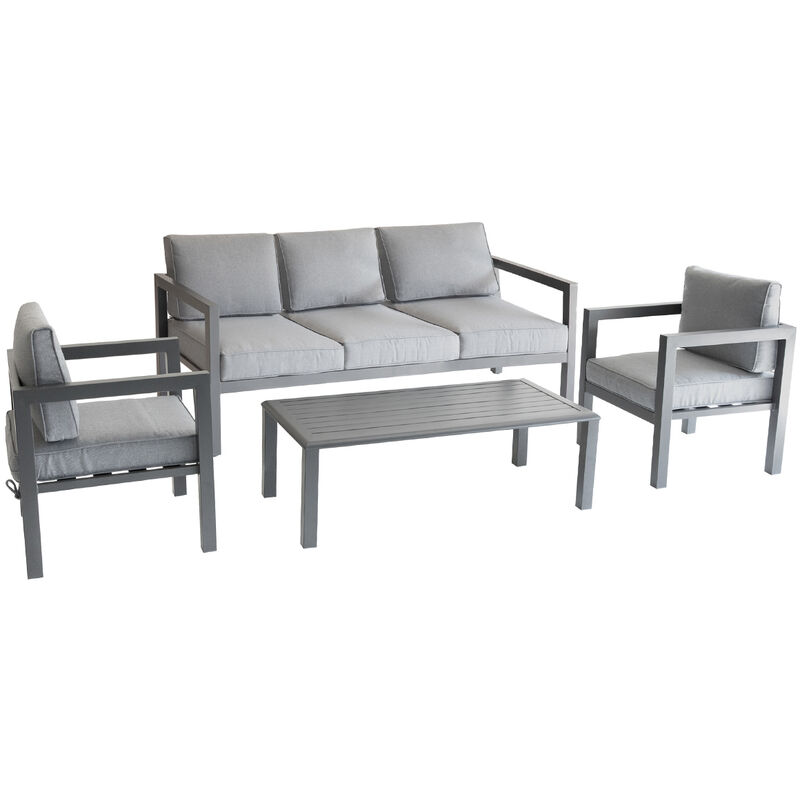 Salon De Jardin 5 Places Azua Graphite Hesperide 159595