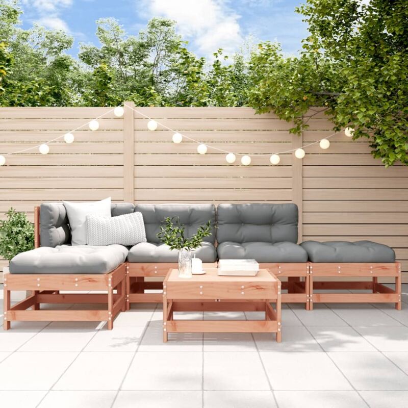 Vidaxl - Salon de jardin 6 pcs avec coussins bois massif Douglas