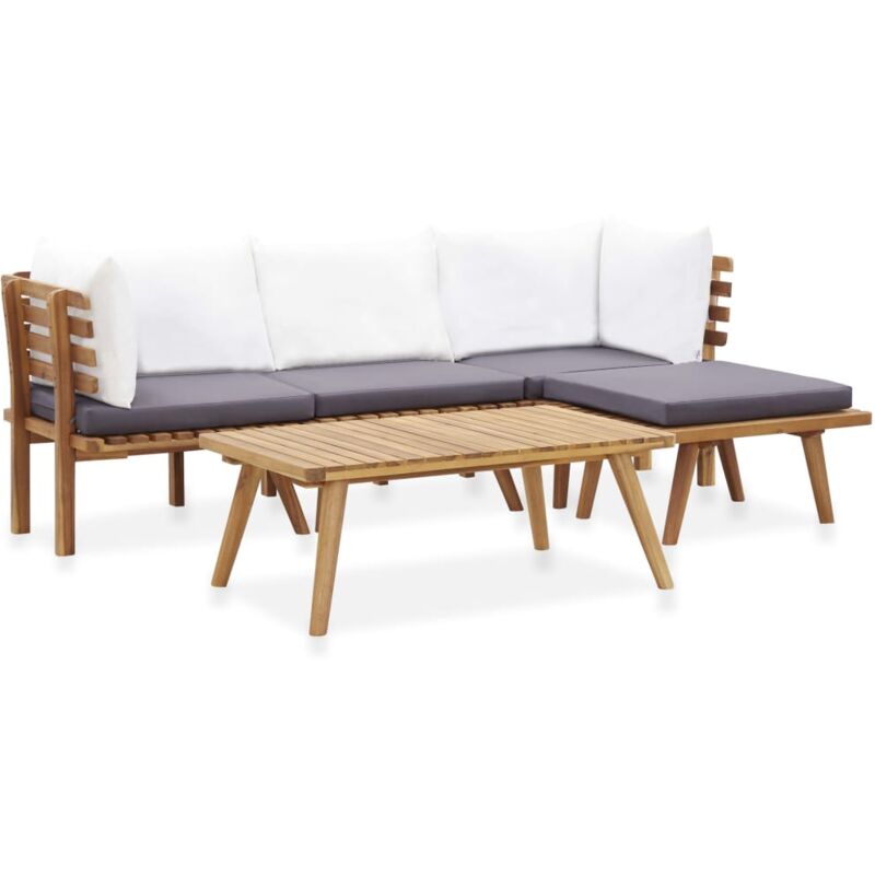 Vidaxl - Salon de jardin 5 pcs Bois d'acacia massif