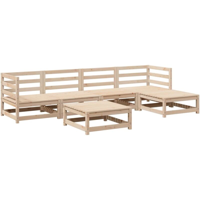 Vidaxl - Salon de jardin 6 pcs bois de pin massif