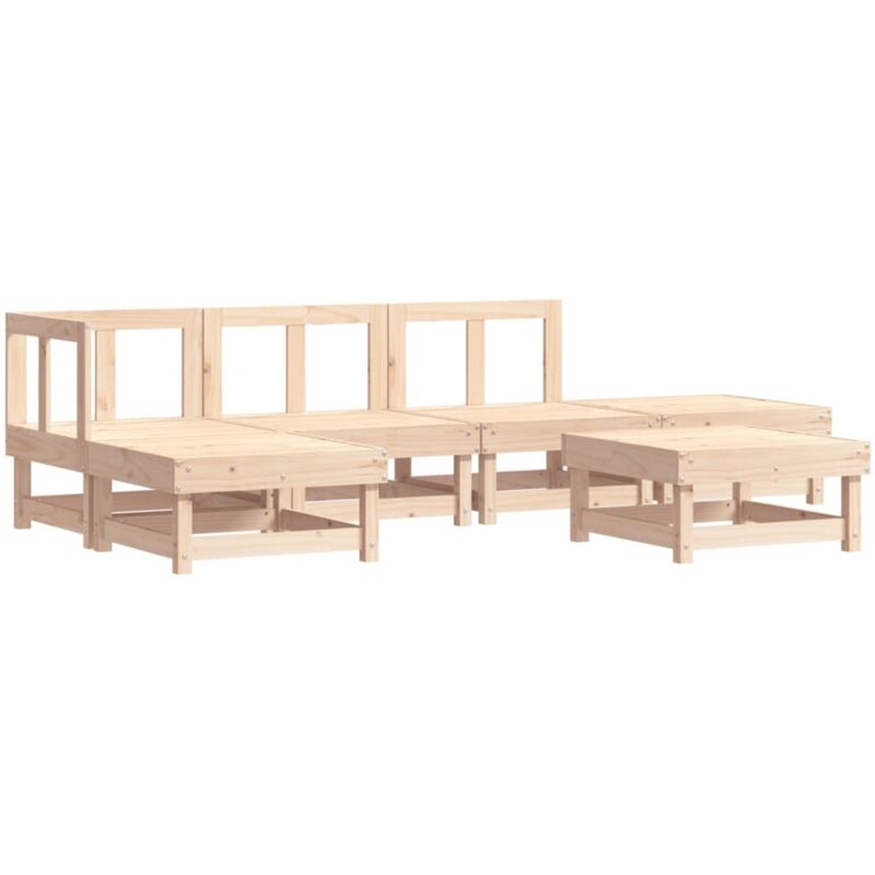 Vidaxl - Salon de jardin 6 pcs Bois de pin massif