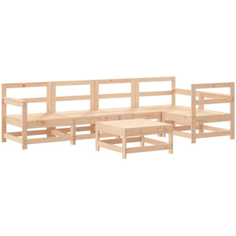VIDAXL Salon de jardin 6 pcs Bois de pin massif 