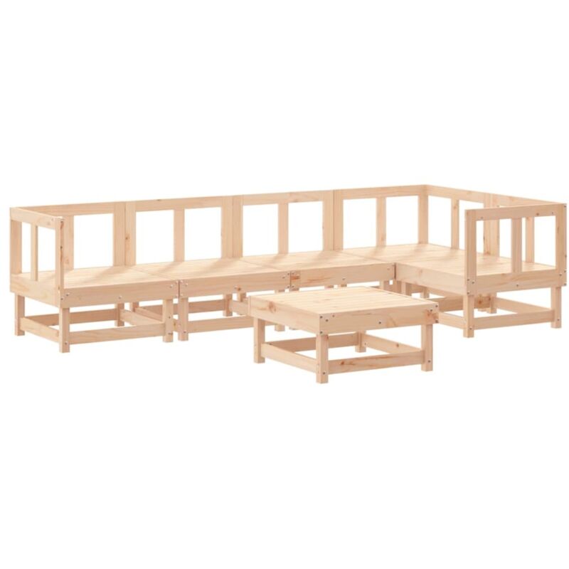Vidaxl - Salon de jardin 6 pcs Bois de pin massif