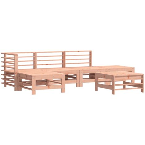 Salon de jardin 6 pcs bois massif douglas