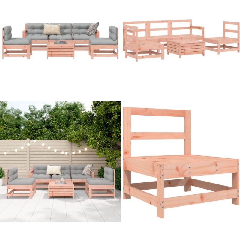 Salon de jardin 6 pcs bois massif sapin de douglas - Ensemble Salon De Jardin - Mobilier De Jardin - Salon Extérieur - Canapé D'extérieur - Set De