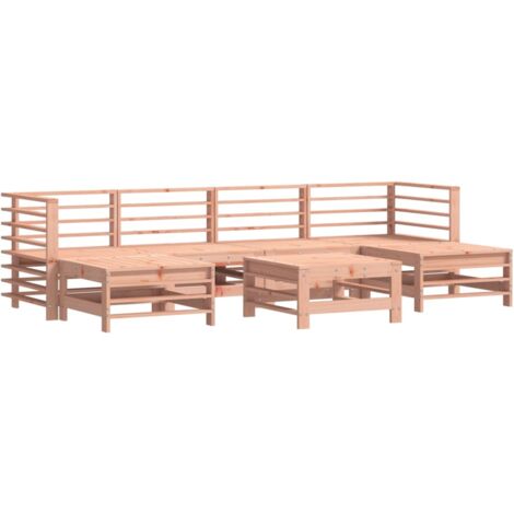 Salon de jardin 7 pcs bois massif douglas