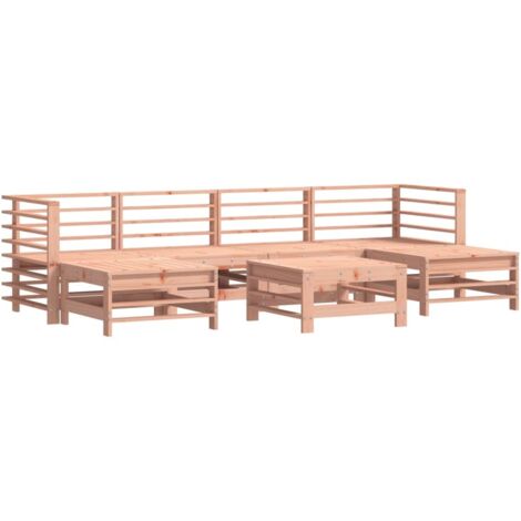 Salon de jardin 7 pcs  Mobilier de jardin bois massif douglas